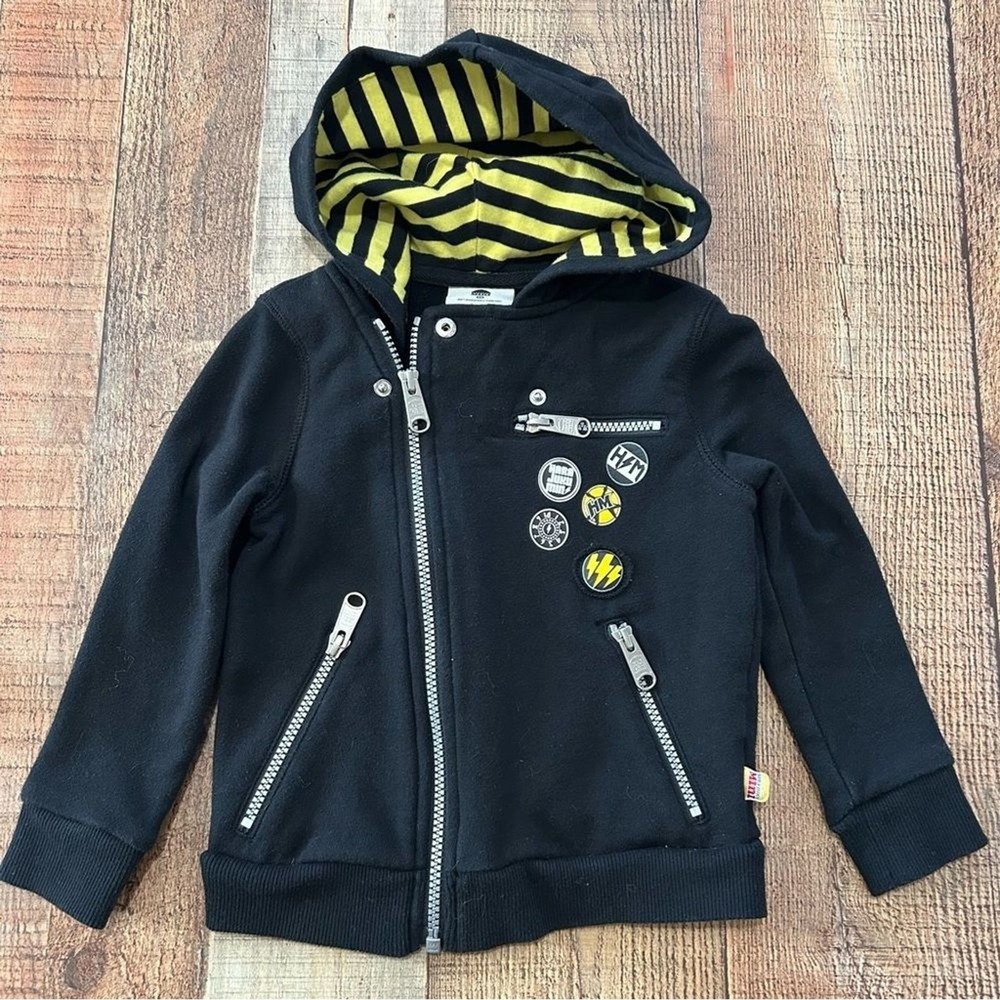 Harajuku Mini 4T Black Moto Hoodie Jacket Punk Rocker Biker Target Gwen Stefani